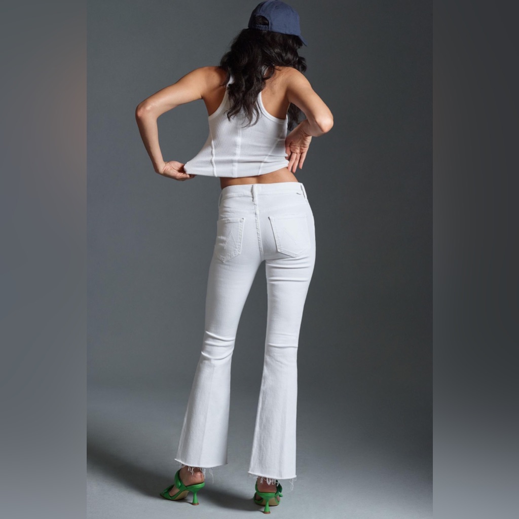 Mother The Weekender Fray Mid-Rise Flare Jeans Anthropologie